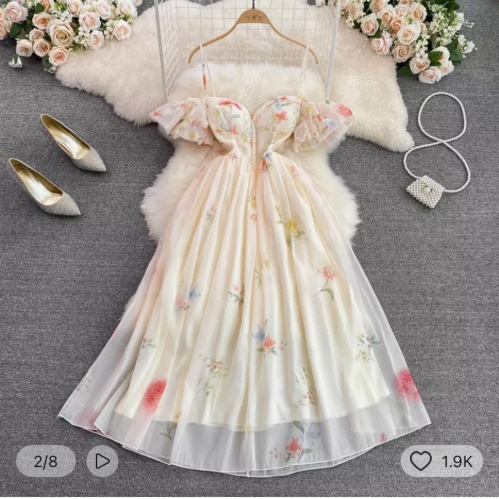 Floral Cold Shoulder Dress